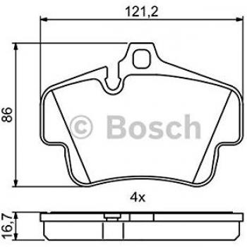 Set Pastiglie Freni BOSCH 0 986 494 699 per Carrozza