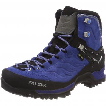 Salewa WS MTN Trainer Mid GTX, Chaussures Bleues pour la Randonnée en Montagne