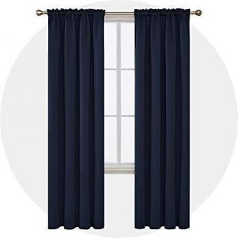 Soft Blackout Wall Covering – Dual Pack, 55 by 102 Inches, Navy Blue
