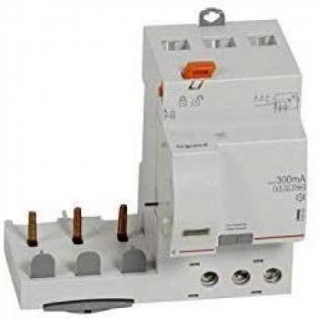 Disjoncteur différentiel Legrand 410493 DX³, 3 pôles, 400 V, 63 A, Type F, 300 mA