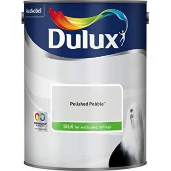 Dulux 5293117 Walls & Ceilings Silk Emulsion Paint, Polished Pebble, 5 Litre