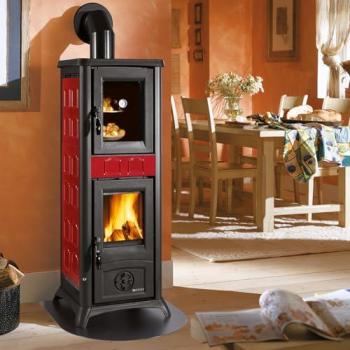 Nordica Poêle à bois Gemma Forno 5.0 Ceramica 7.3 kW Bordeaux