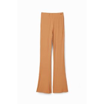 Flare Pants Desigual Elastico Marrom L