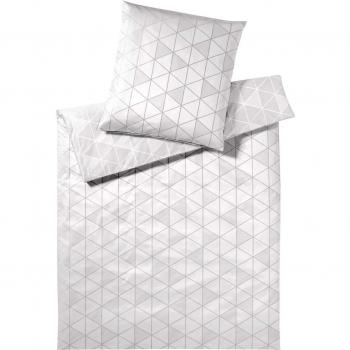 Satin Triangel Bettwäsche von Mako 2213‑000 135×200 mm, 80×80 cm – Weiß