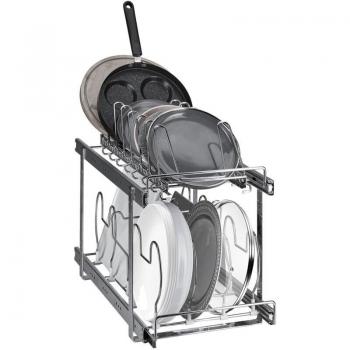 MOPHORN Vevor Pfannenregal mit 2‑Stufen‑Deckelhalter, verstellbar