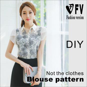 Summer Floral Collared Shirt Pattern for Women BCY-67