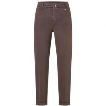 MAC Chinohose Modell 'CHINO TURN UP' in Dunkelbraun