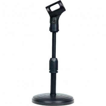 Micrófono disco soporte, ajustable en altura, negro