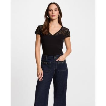 Morgan Blusa Nero Slim Fit