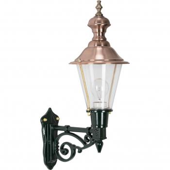 Nostalgische Wandlampe Edam M, grün/kupfer