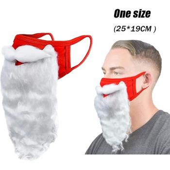 Accesorio Navideño 5 piezas: Gorro y Máscara Barba 3D