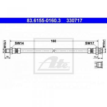 ATE 83.6155‑0160.3 Bremsschlauch