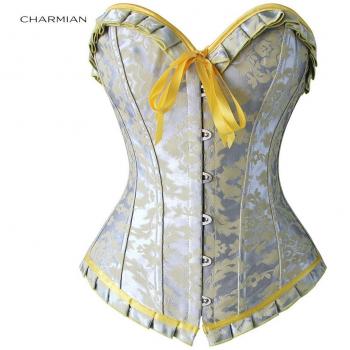 Charmian Women's Jacquard Overbust Bustier