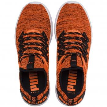PUMA Ignite Flash Evoknit Unrest Herren Sportschuhe Shocking Orange & Black 7,5