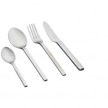 Ménagère 24 pièces en inox argent