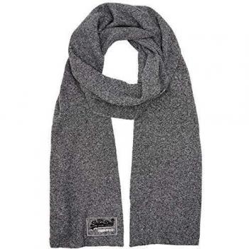 Superdry Bufanda para Hombre, Gris (Basalt Grey Grit Q6s)