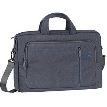 Sacoche Rivacase Alpendorf 15,6 en Canvas Gris Imperméable avec Support de Tablette