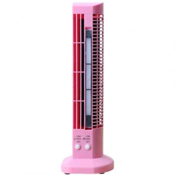 Ventilador de Pie Elegante Rosa LED