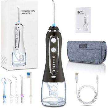 5 Mode 300ml Portable USB Oral Irrigator with 5 Jet Tips and Carry Bag