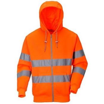 Portwest Hi Vis Zip Front Hoodie Orange 3XL