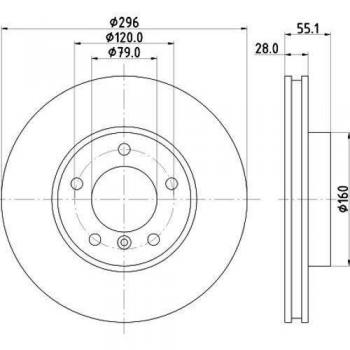 HELLA PAGID 8DD 355 103‑781 Vordermotor-Bremsscheiben – Paar