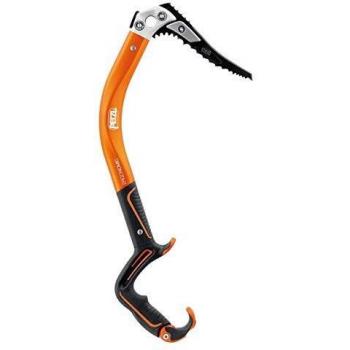 Petzl Ergonomic Ice Axe for Climbing and Dry Tooling, Orange