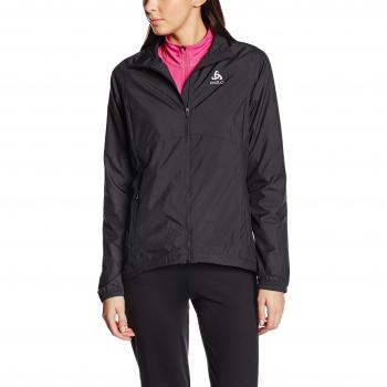 Odlo Damen Funktionsjacke – Laufjacke Schwarz, XL, Lg. Arm D