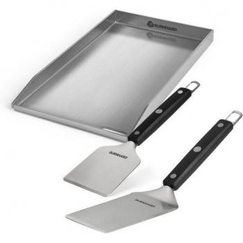 BURNHARD Grillschaber-Set für Edelstahl-Grillrost – 41,5 × 23,5 cm