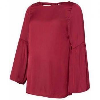 Mama licious Langarmshirt MLROSALIE Burgunder
