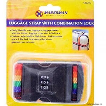 2-Pack Luggage Strap with 3-Dial Combination Lock