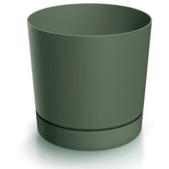 Bac à plantes en pin vert 11 cm Tubo, finition soucoupe