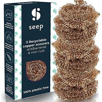 100% Copper Scourers 3-Pack