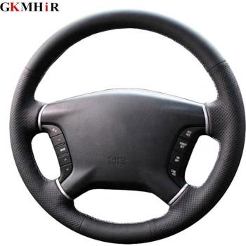 Cobertura de cuero vegano negro para volante Galant 2007