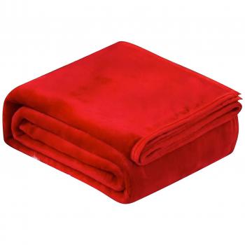 Alfombra de Felpa Sólida Rojo 70x100cm