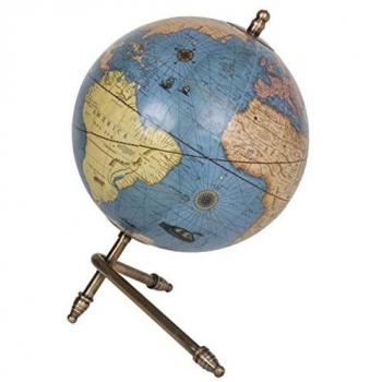 Colorful Globe with Brass Bases