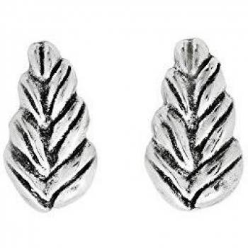 Pendientes Espiga de Brillo Plateado