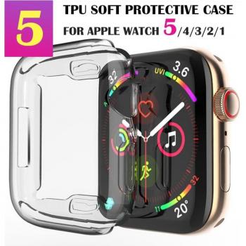 Funda Carcasa con Cristal Templado para Apple Watch 40mm, 41mm, 44mm y 45mm (Color Rosa)