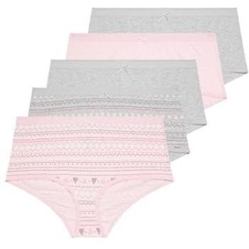 Yours 5 Pack Fairisle Full Briefs – Women’s Grey (Size 34‑36)