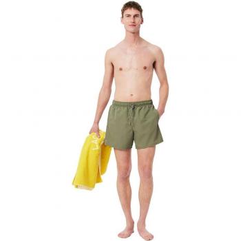 Lacoste Regular Fit Badeshorts mit Logo-Badge – Oliv, Männer, Größe XXL