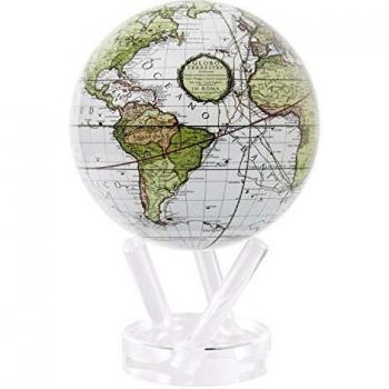 Terrestrial White Cassini Globe 6” by MOVA – MG‑6‑WCT
