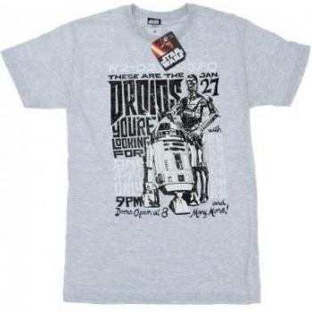 C‑3PO & R2‑D2 Space Squad T‑Shirt for Boys (Grey, 7‑8 yrs)