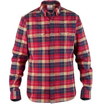 Fjällräven Herren Heavy Flannel Shirt Singi M, Dunkelrot, S