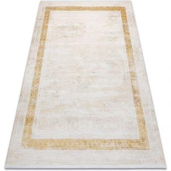 RUGSX Cream and Gold Greek Structure Rug