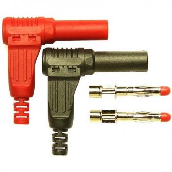 4mm Male Right Angle Banana Plug Connectors for Multimeter