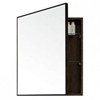 Slimline Brown Oak Bathroom Cabinet & Mirror – 64003.27