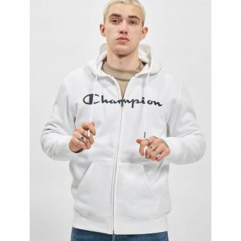 Felpa Champion con cappuccio e cerniera, logo grande bianco