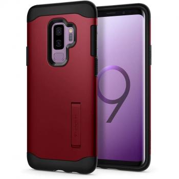 Spigen Galaxy S9 Plus Armor Case 593CS22969 – Merlot Red, doppelte Schutzschicht und Kickstand