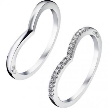 Anillo Lotus Silver Pure Essential LP1992-3/112 de Plata con Circonitas y Motivo Corazón para Mujer