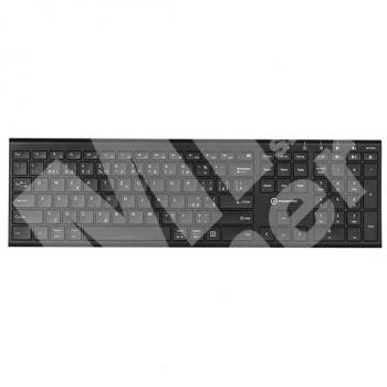 Powerton UltraSlim, klávesnice CZ/SK, Multi-Device typ 2.4 GHz Dongle + Dual Bluetooth, integrovaná, černá