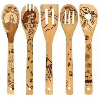 5Pcs Wooden Kitchen Cooking Tools
